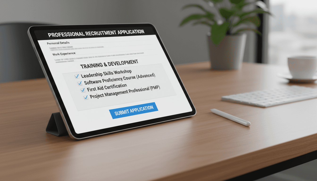 Agent recruitment and training inquiry form