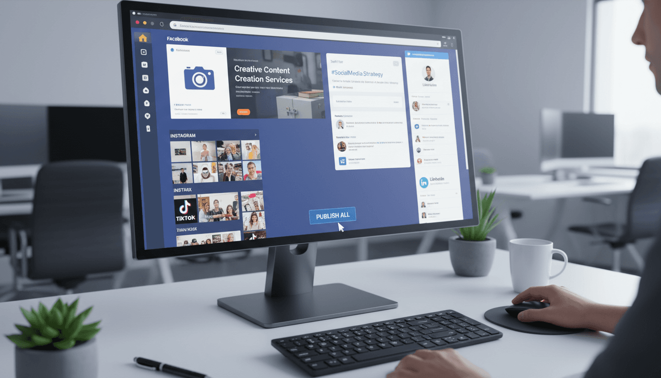 Social media content creation dashboard